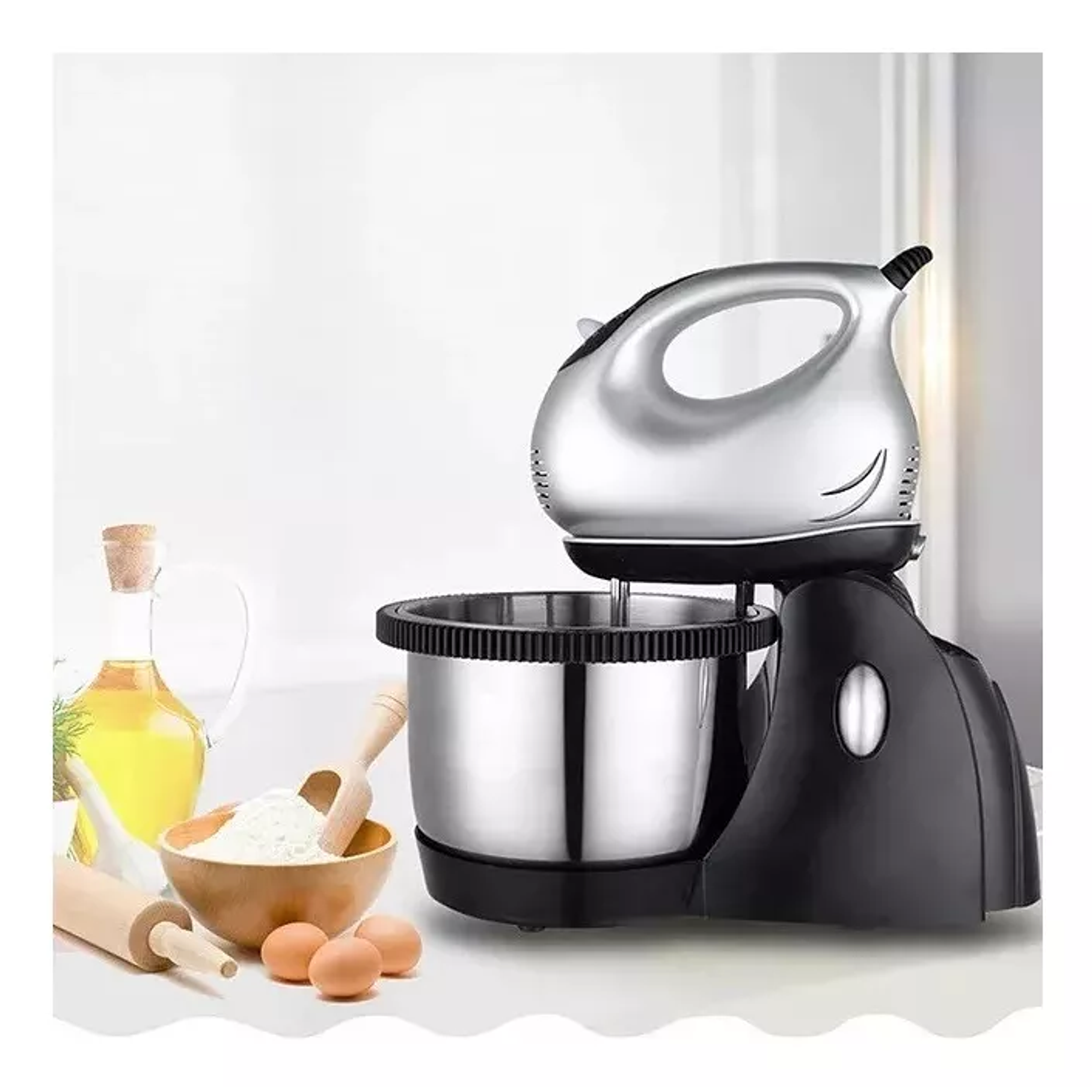 Batidora De Pedestal Mezcladora 2.5 Lts Raf R.6628 Acero Color Plateado Frecuencia 50hz/60hz 3