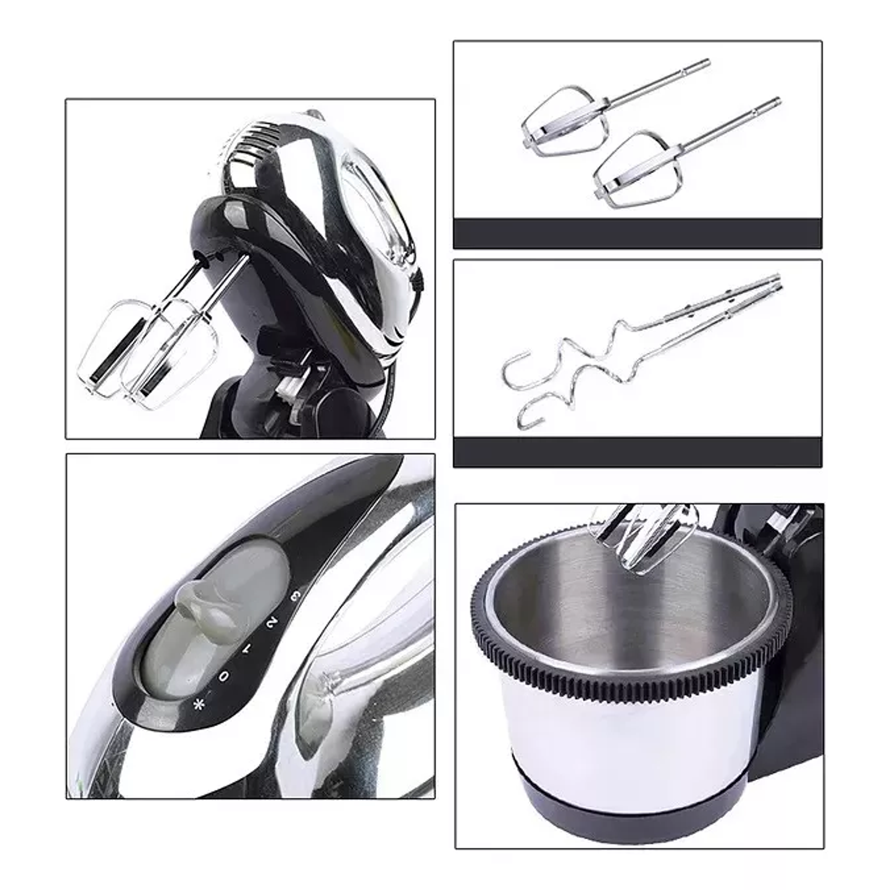 Batidora De Pedestal Mezcladora 2.5 Lts Raf R.6628 Acero Color Plateado Frecuencia 50hz/60hz 4