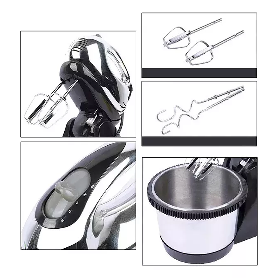 Batidora De Pedestal Mezcladora 2.5 Lts Raf R.6628 Acero Color Plateado Frecuencia 50hz/60hz 4