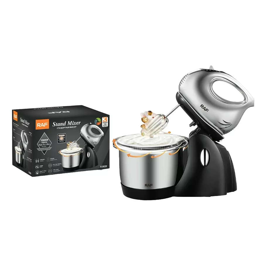 Batidora De Pedestal Mezcladora 2.5 Lts Raf R.6628 Acero Color Plateado Frecuencia 50hz/60hz 1