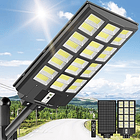 Pack 2 Foco Solar Posta De Calle De 1800W Para Exteriores  Estacionamientos, Comercios, Canchas Deportivas 2