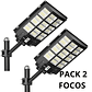 Pack 2 Foco Solar Posta De Calle De 1800W Para Exteriores  Estacionamientos, Comercios, Canchas Deportivas - Miniatura 1