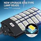 Foco Solar Posta 1800W Para Estacionamientos, Canchas, Calles, Patios, Muelle 2