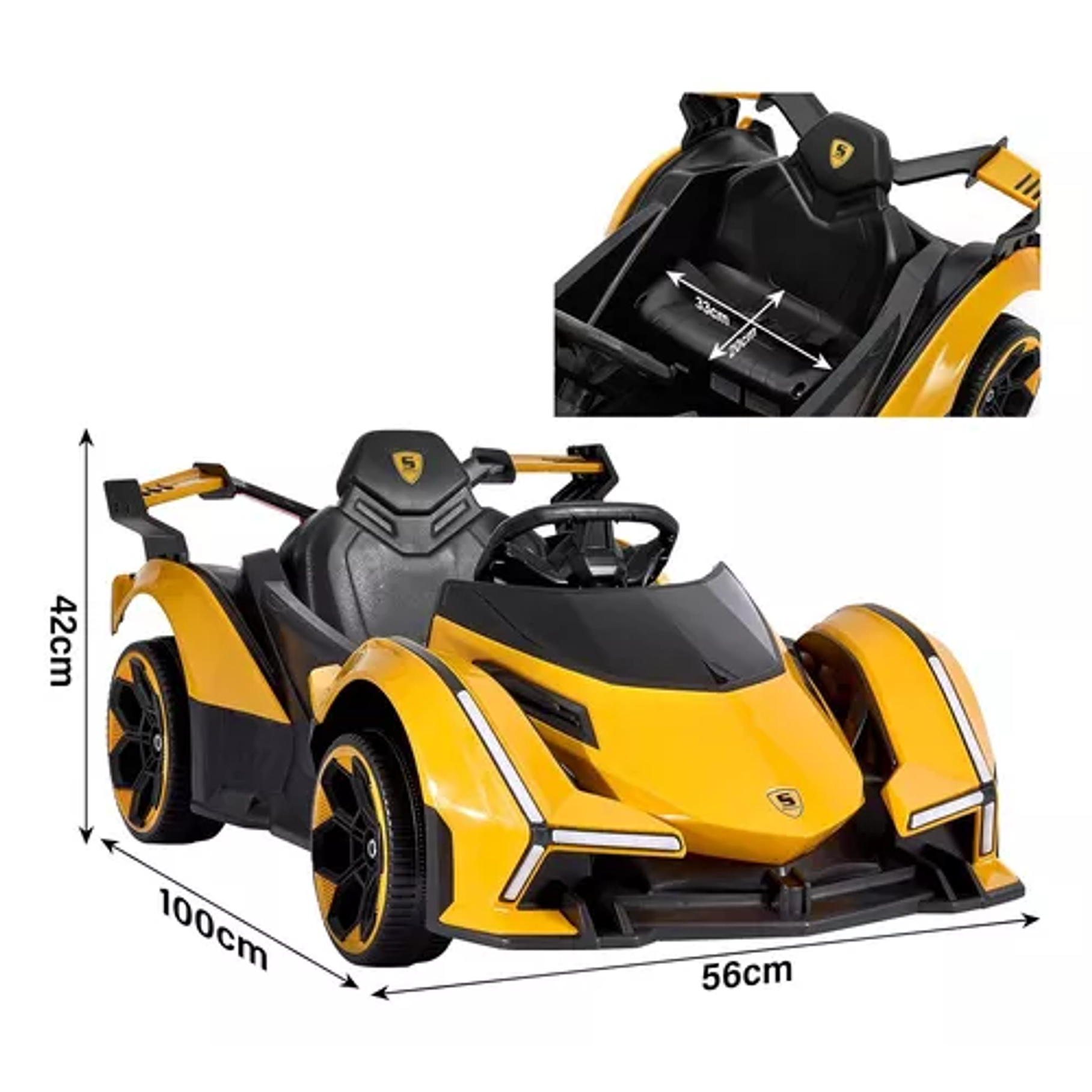 Carro Montable Electrico Tipo Lamborguini Para Niños 3