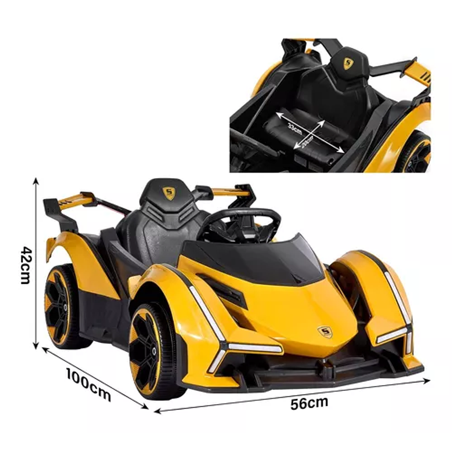 Carro Montable Electrico Tipo Lamborguini Para Niños 3