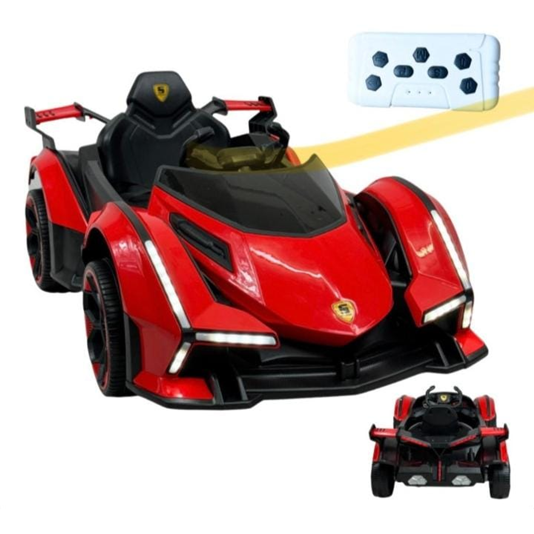 Carro Montable Electrico Tipo Lamborguini Para Niños 7