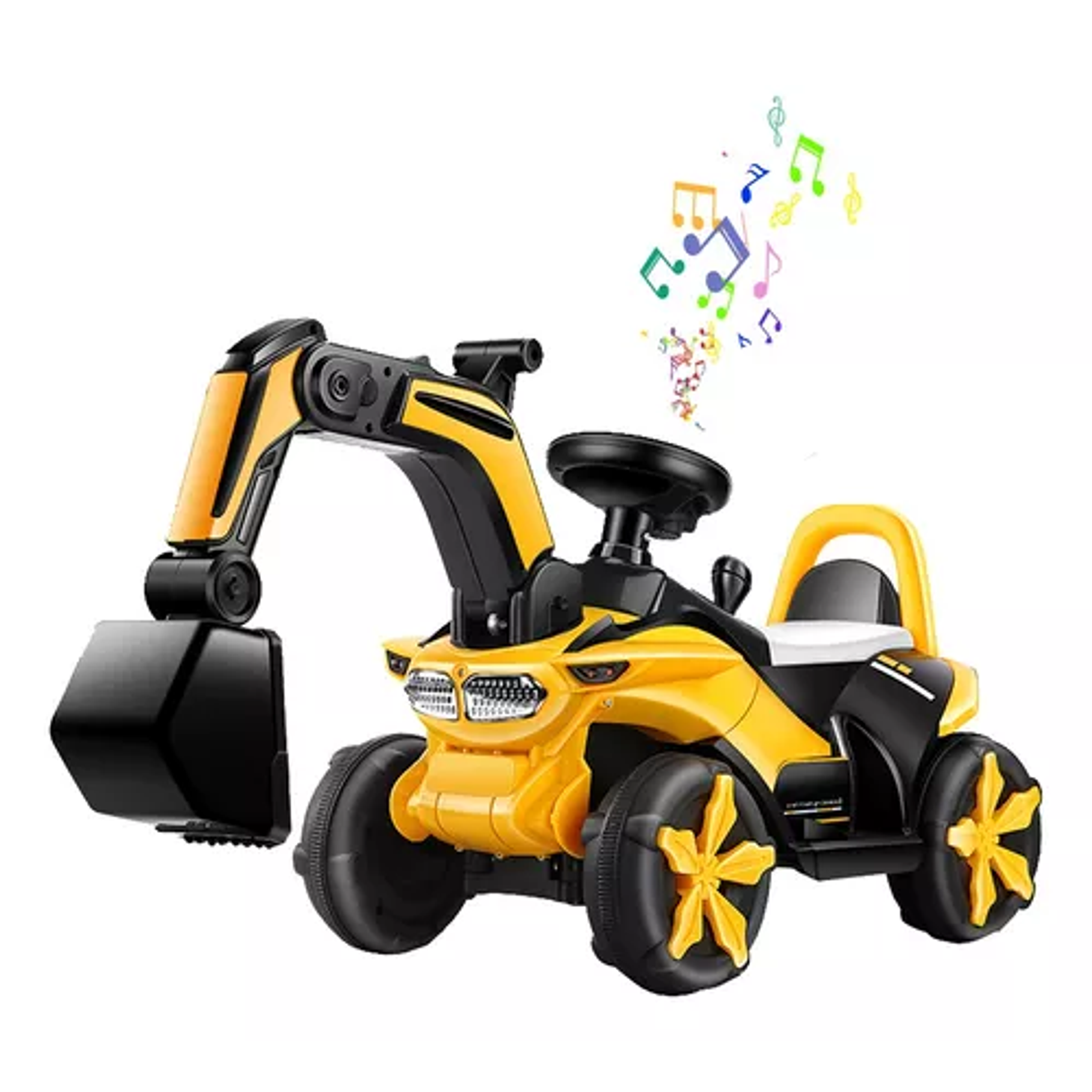 Excavadora Eléctrica Montable Con Música Y Luces Para Niños  1