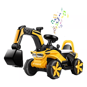 Excavadora Eléctrica Montable Con Música Y Luces Para Niños 