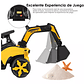 Excavadora Eléctrica Montable Con Música Y Luces Para Niños  - Miniatura 9