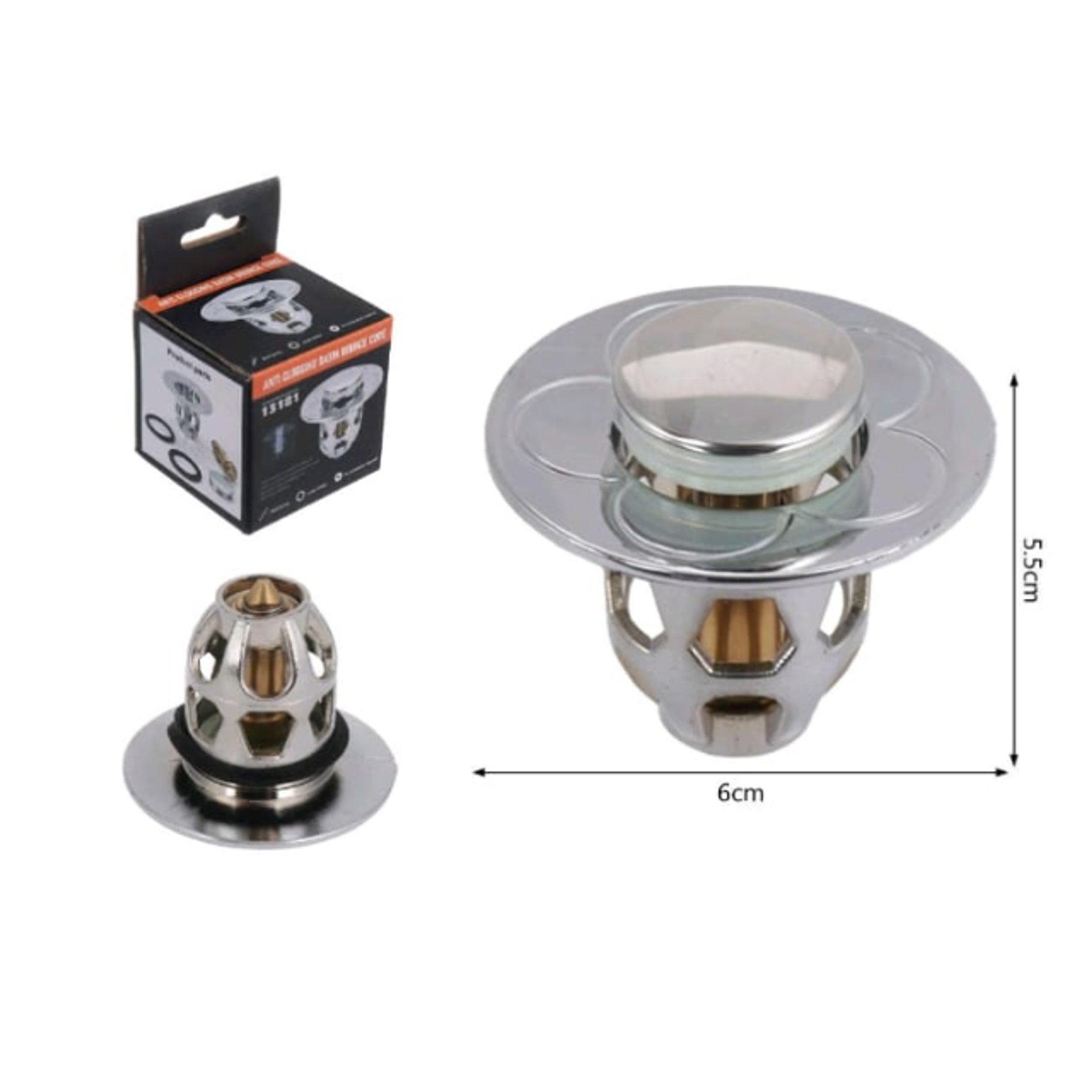 Tapón De Drenaje Desplegable Para Fregadero Con Colador Antiobstrucción Para Cocina y Baño 1