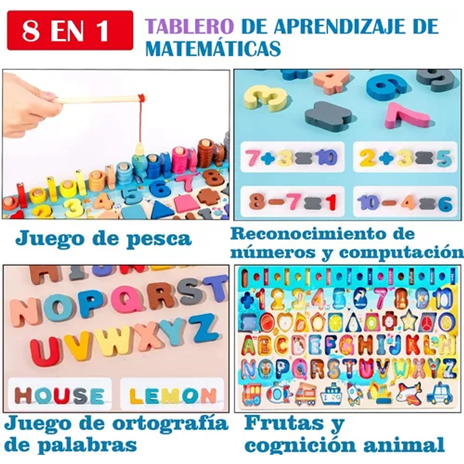 Tabla Montessori Juguete Educativo De Madera 3