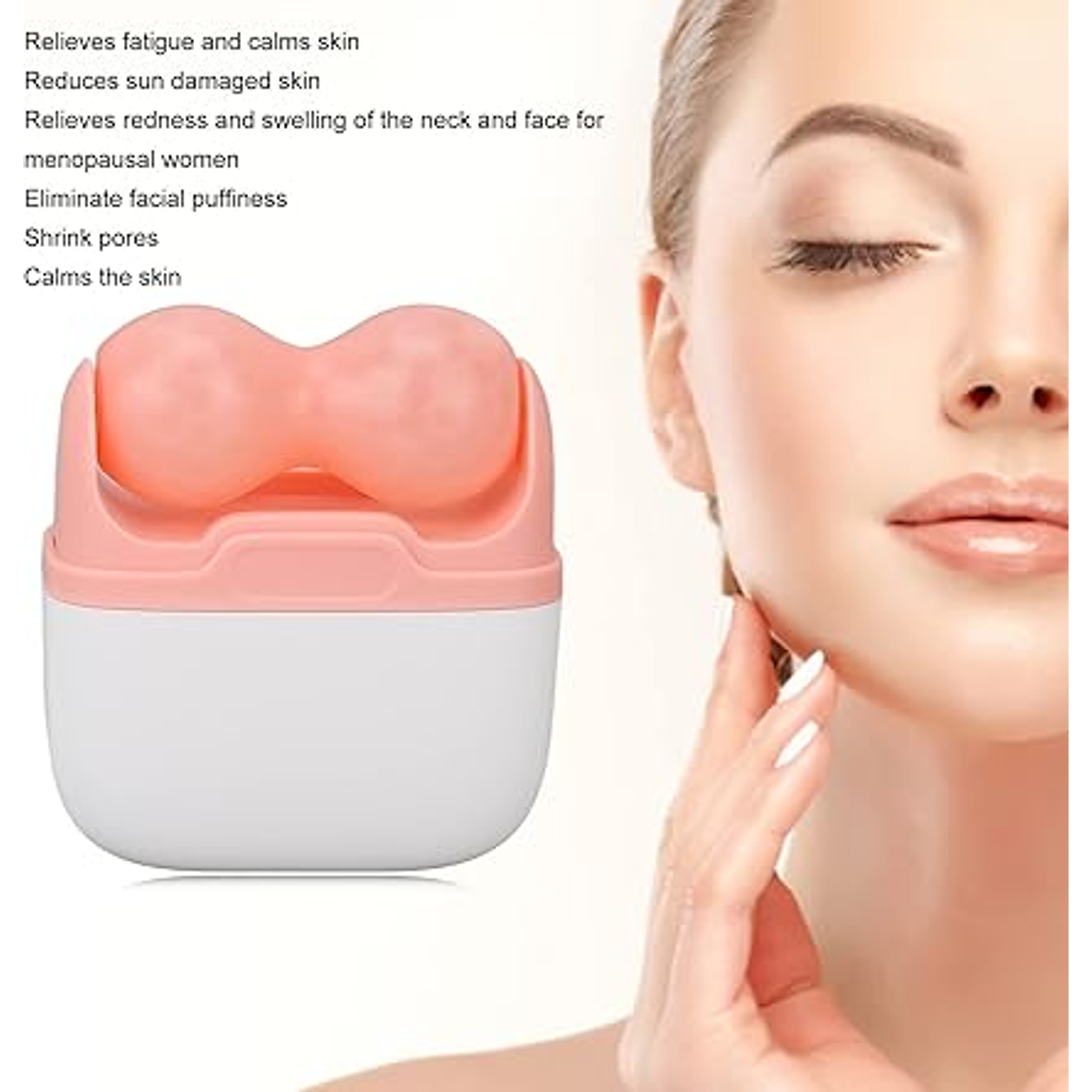 Rodillo De Hielo 2 En 1 Masajeador Rostro Cuerpo Ojos 3