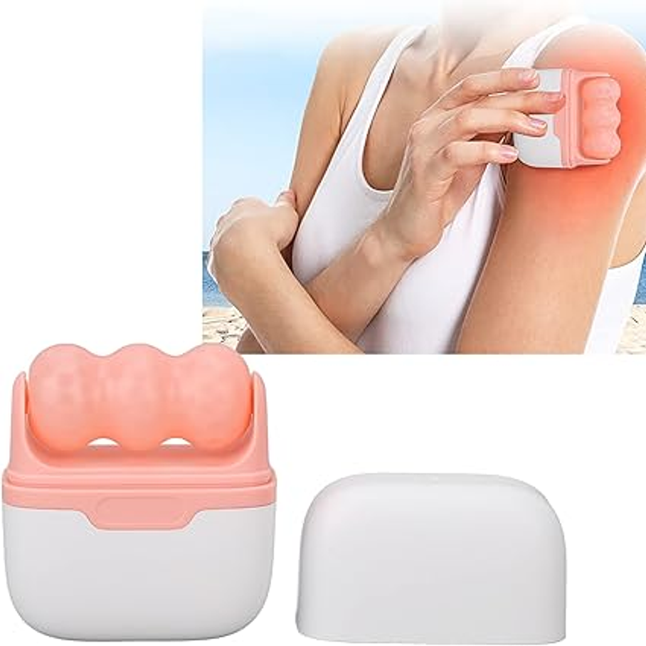 Rodillo De Hielo 2 En 1 Masajeador Rostro Cuerpo Ojos 4