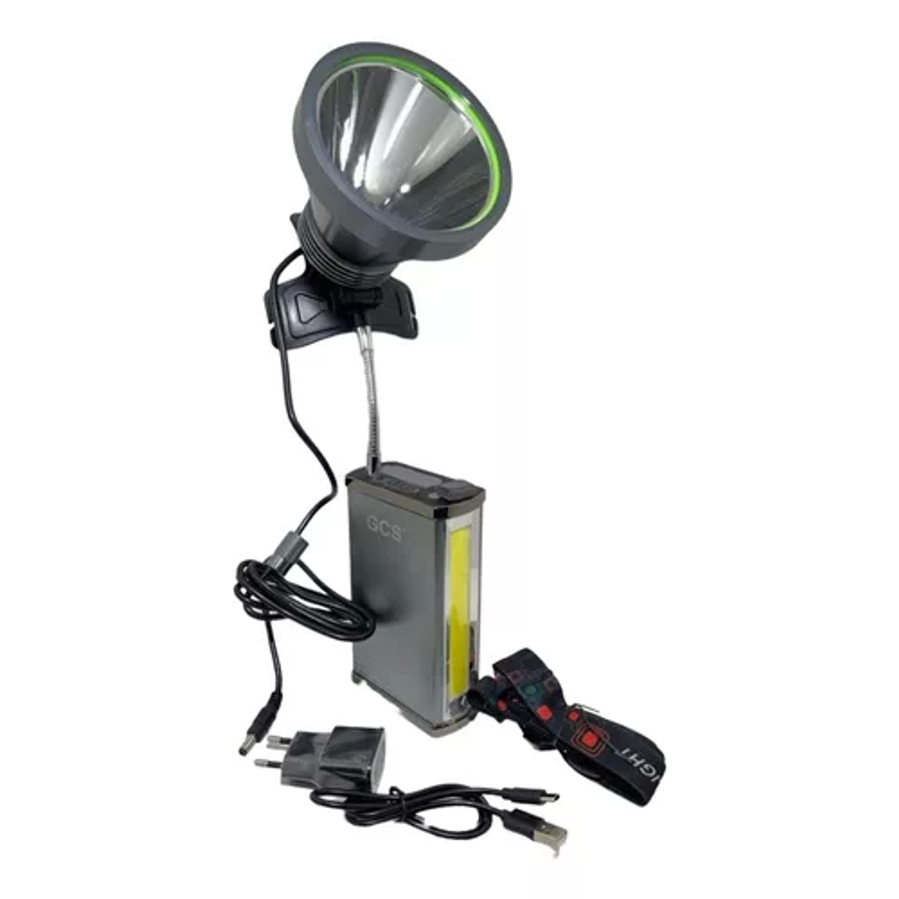 Foco Minero Caza Con Lámpara 1200w Luz Blanca Largo Alcance 3