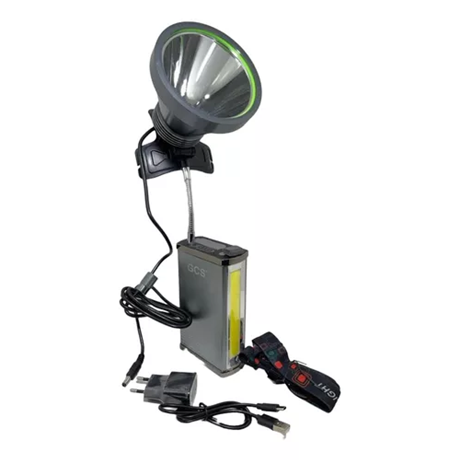 Foco Minero Caza Con Lámpara 1200w Luz Blanca Largo Alcance 3