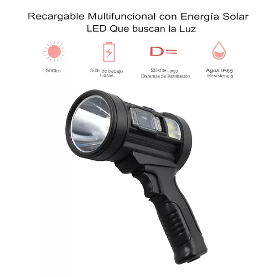 Linterna Led Potente Recargable Camping Lampara Solares 5