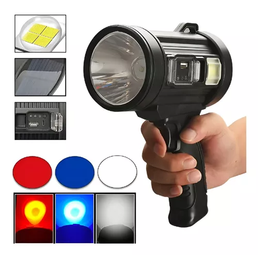 Linterna Led Potente Recargable Camping Lampara Solares 8