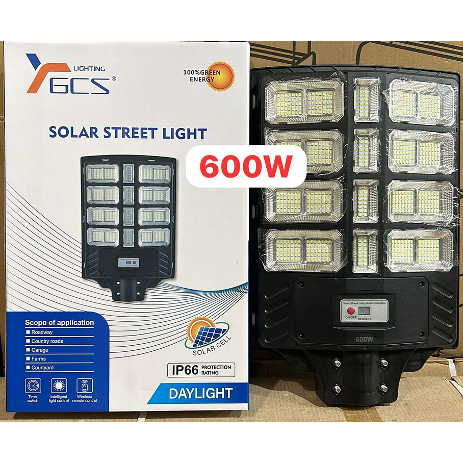 Pack 2 Foco solar Postas de calle de 600W Para Exteriores 2
