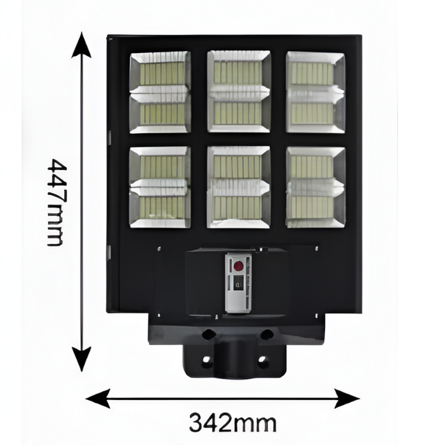 Pack 2 Foco Solar Posta 1200W Para Calles Al Aire Libre, Patios, Garajes,  2