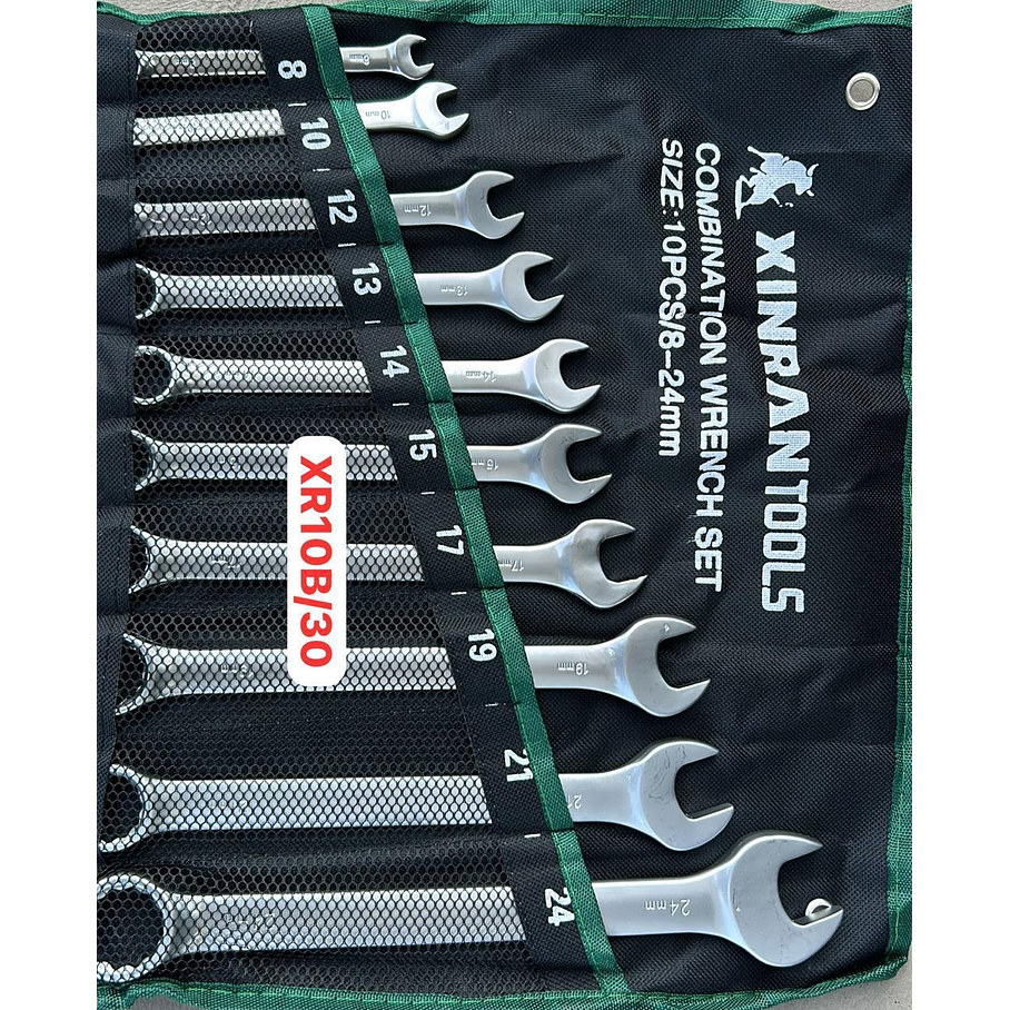 Juego De 10 Llaves Combinadas Métricas Estándar Desde la 8 a la 24MM De Doble Uso 2