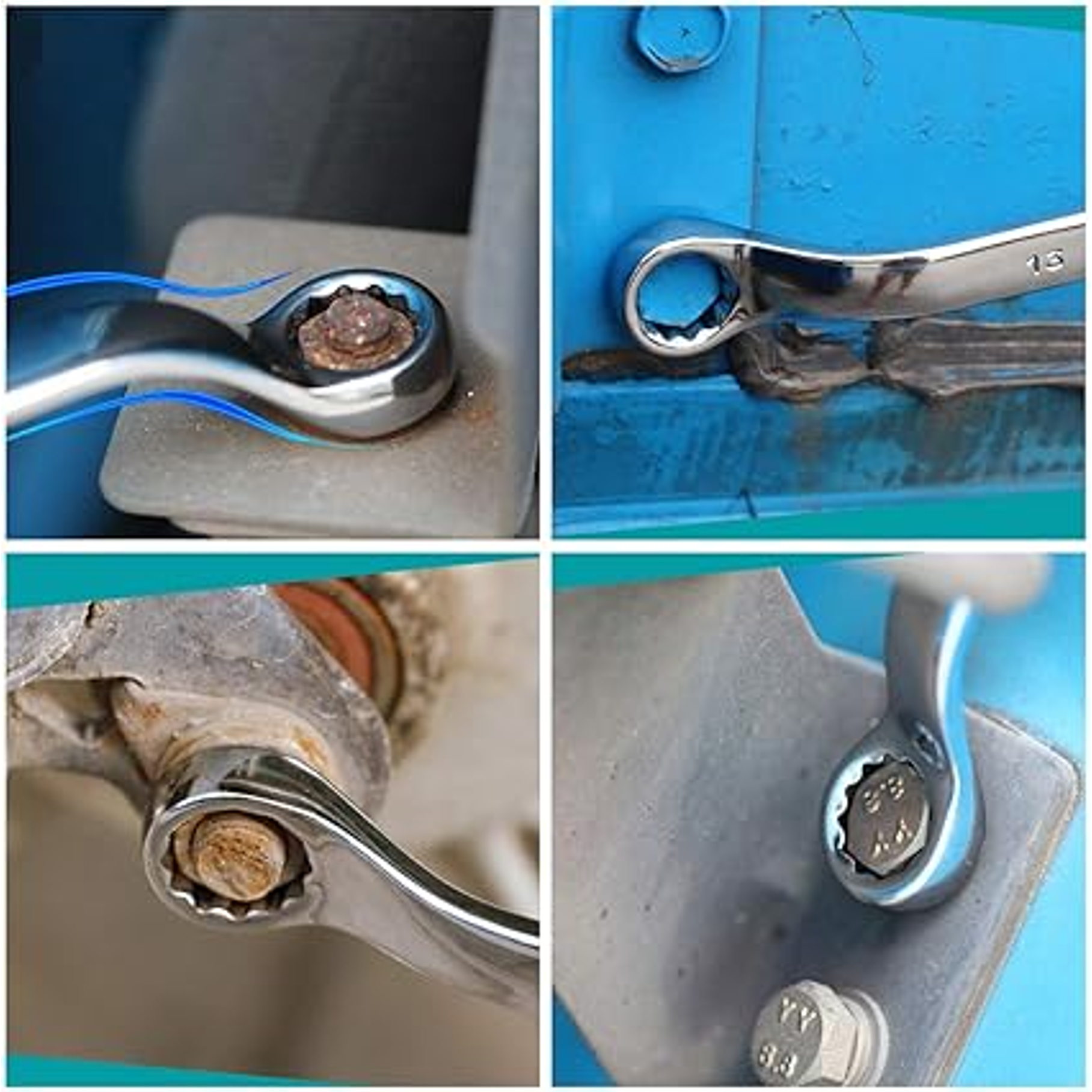 Juego De 10 Llaves Combinadas Métricas Estándar Desde la 8 a la 24MM De Doble Uso 3