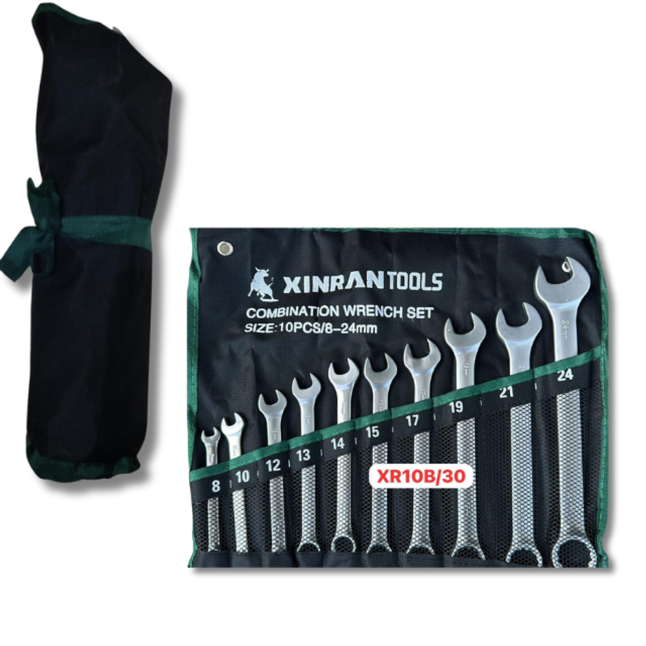 Juego De 10 Llaves Combinadas Métricas Estándar Desde la 8 a la 24MM De Doble Uso 5
