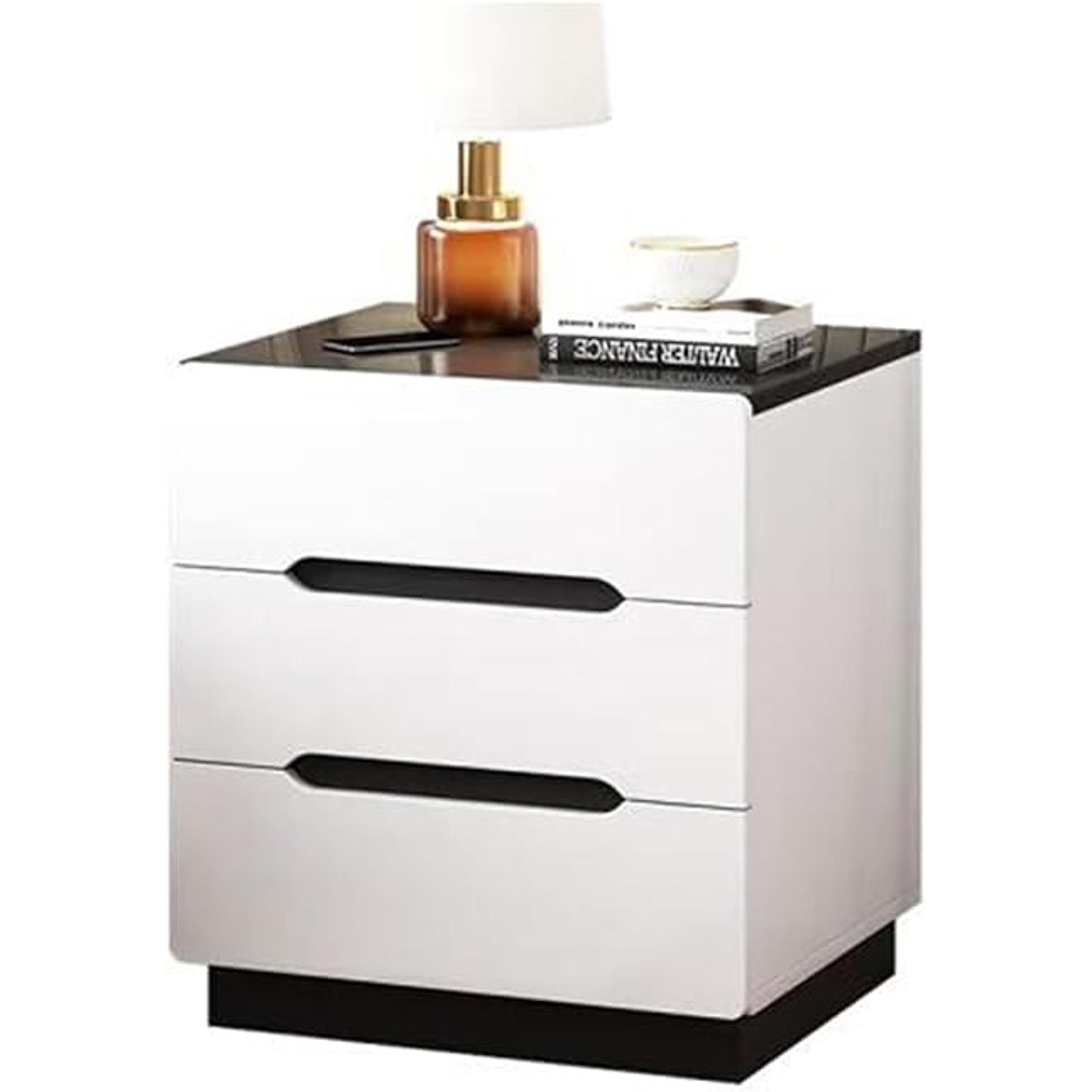 Velador Negro con Blanco Cálido - Moderno y Elegante 1