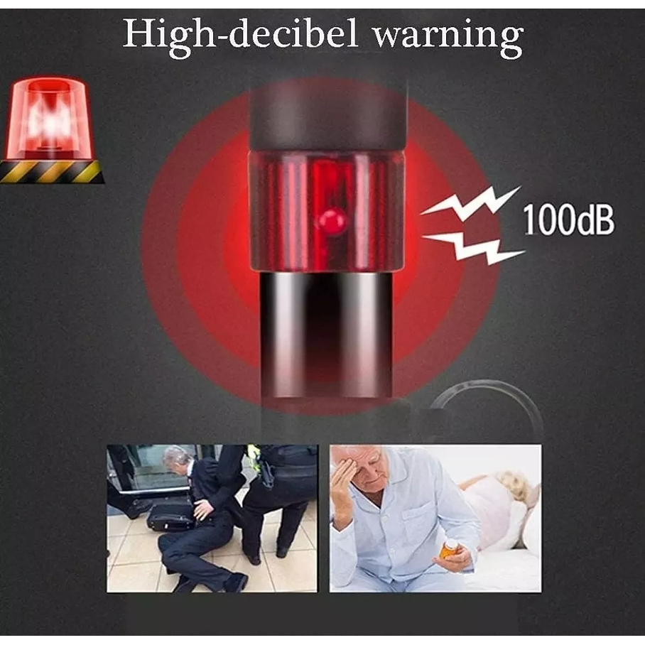 Bastón Ajustable Con Radio Alarma Luz Led 8