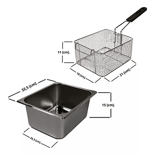 Tacho De Acero Inoxidable + Canastillo 6 L