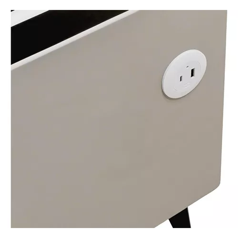 Velador Mesita De Noche Inteligente Con Cargador Inalámbrico 6