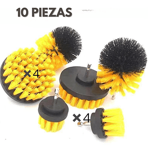 Kit 10 Cepillo Limpieza Talador Pulidor Tapiz