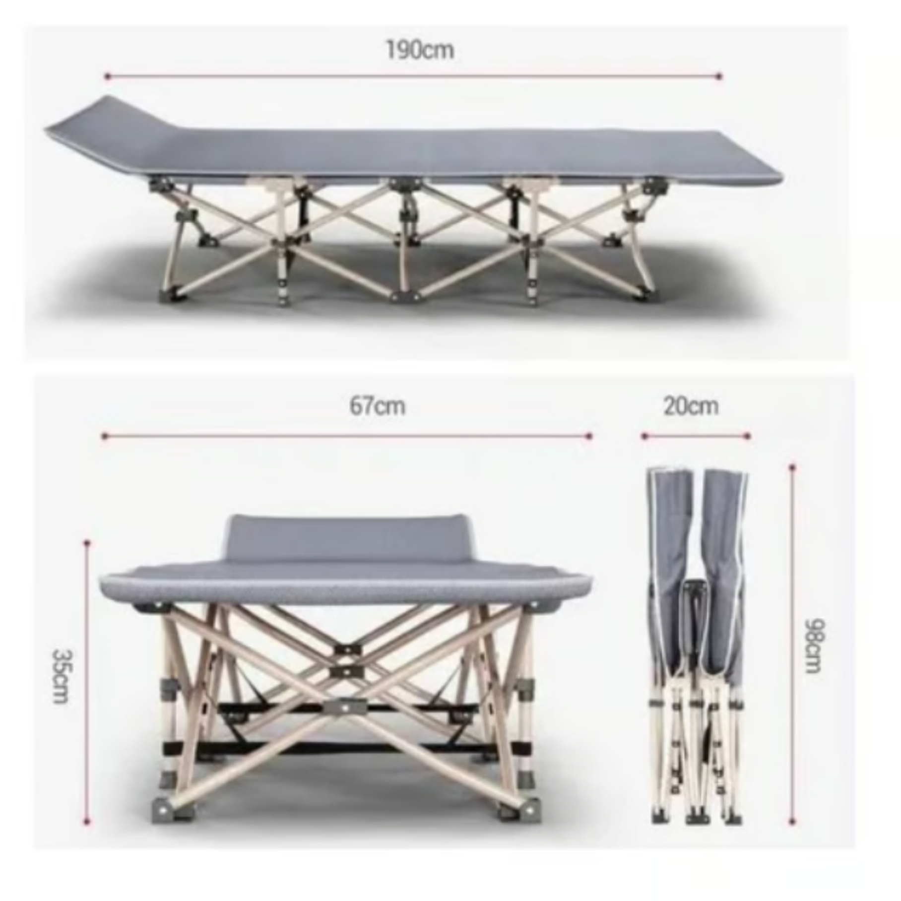 Catre Cama Campaña Camping Plegable 7