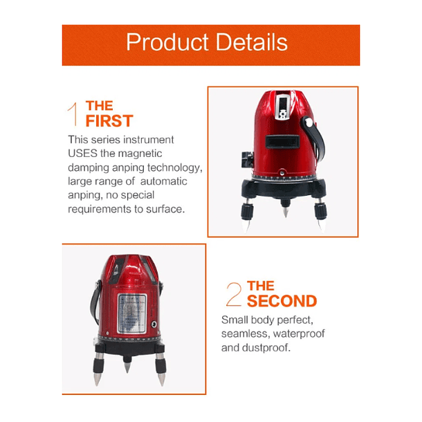 Nivel Láser Profesional 360 Trípode 5 Lineas 5