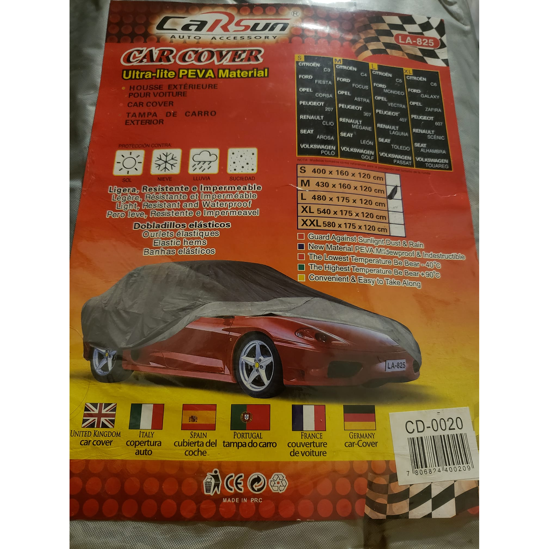 Funda Para Auto Car Sun Talla M Automóviles 400x430cm 5