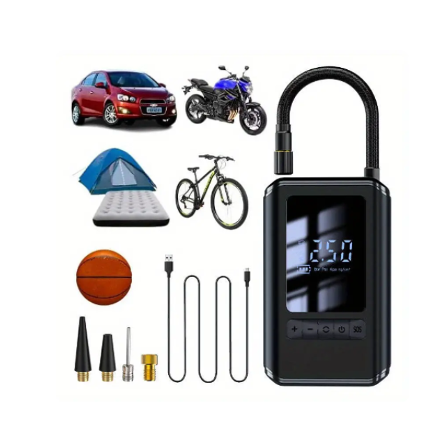 Mini Compresor De Aire Digital Portatil 3