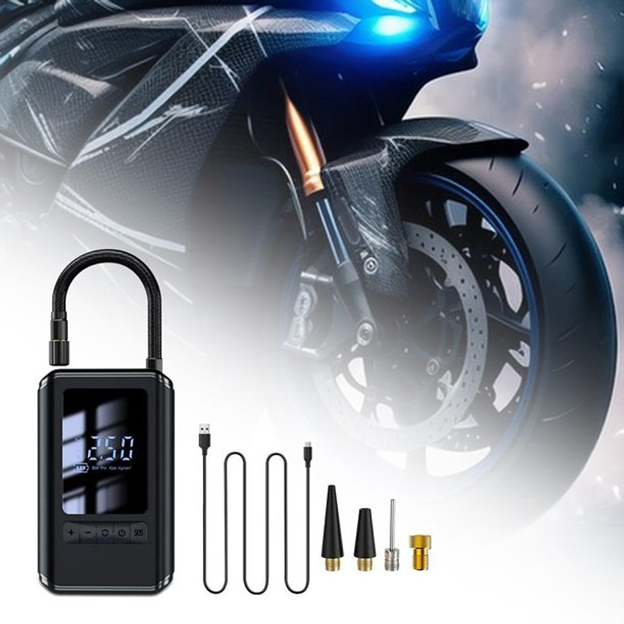 Mini Compresor De Aire Digital Portatil 5