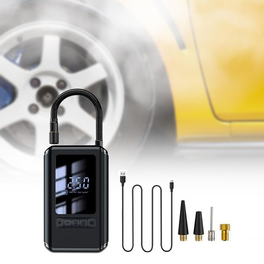 Mini Compresor De Aire Digital Portatil 7