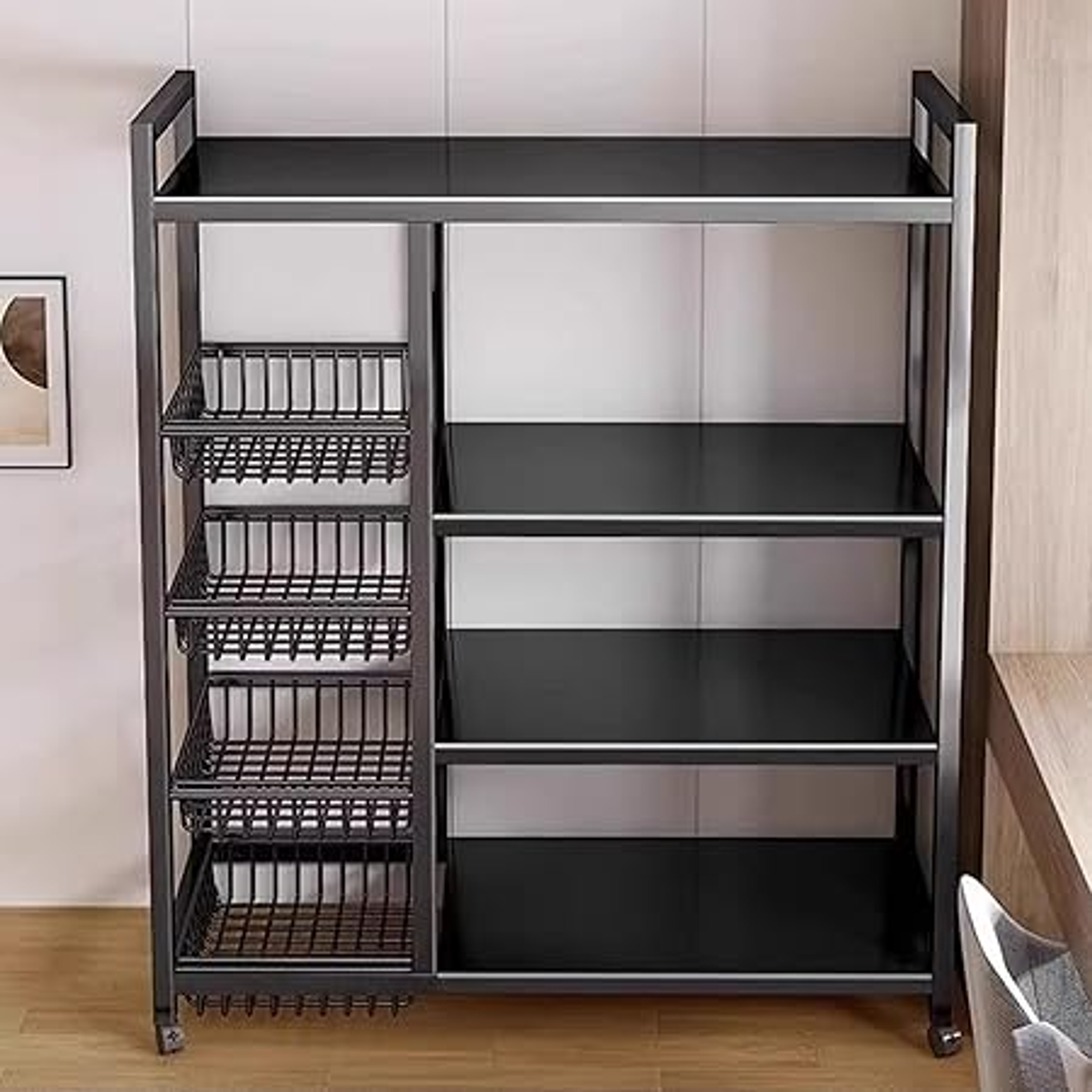 Estante De 4 Niveles Con Cestas Para Frutas Y Vegetales 3