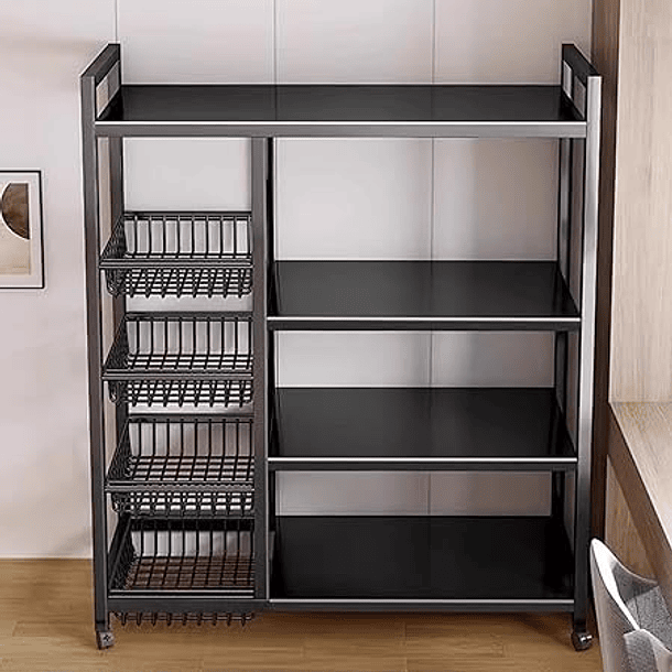 Estante De 4 Niveles Con Cestas Para Frutas Y Vegetales 3