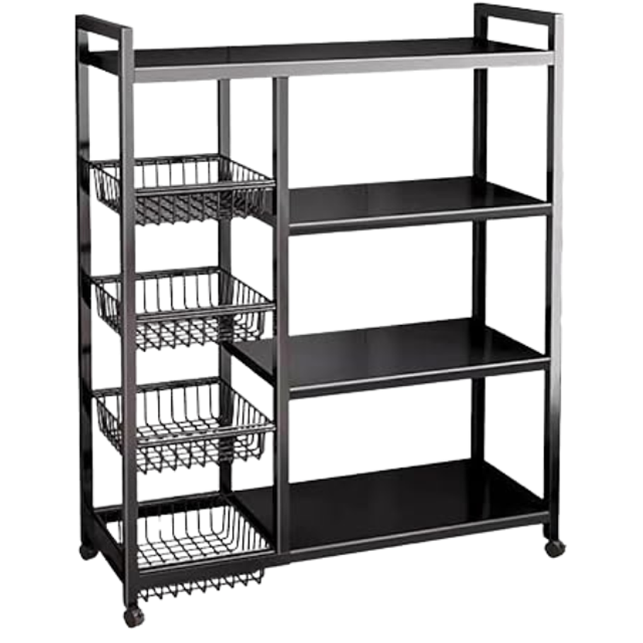 Estante De 4 Niveles Con Cestas Para Frutas Y Vegetales 1