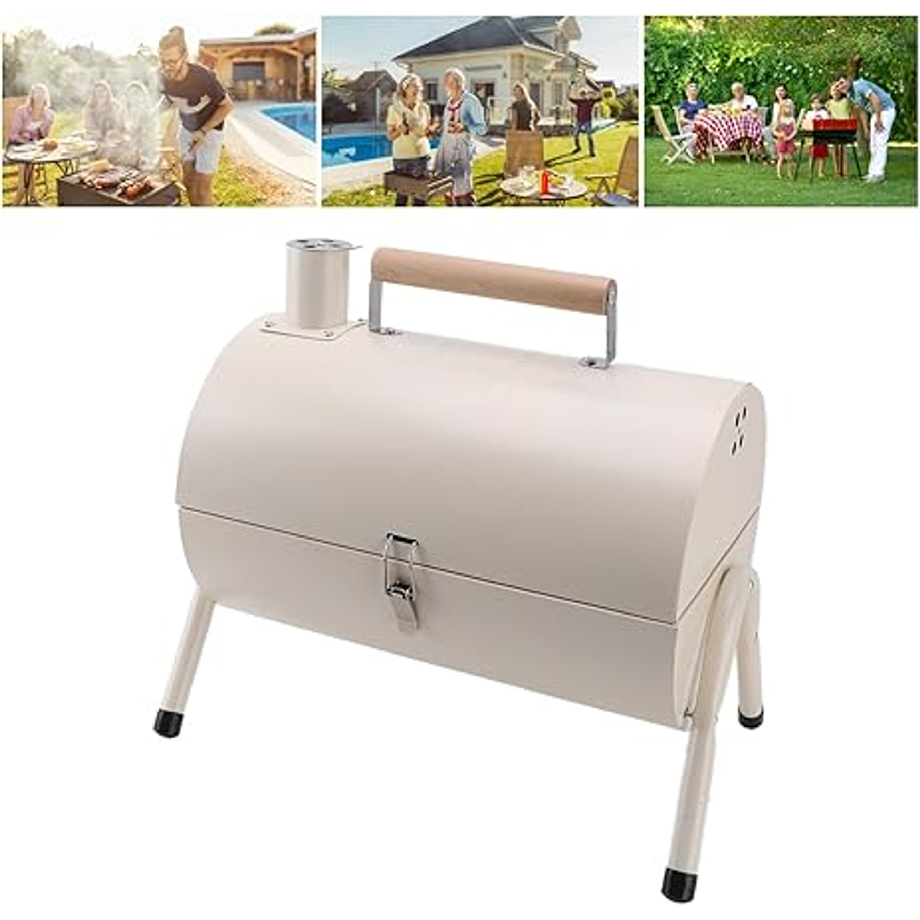 Parrilla De Carbón Portátil Doble Cara 7