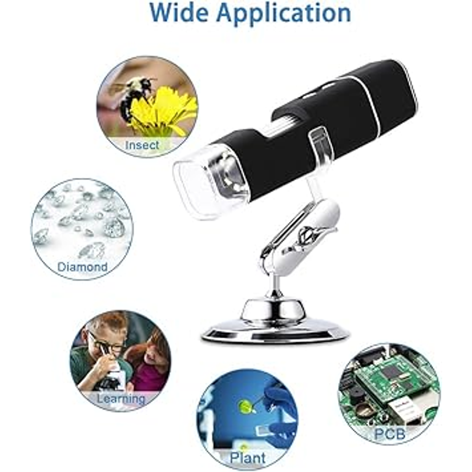 Microscopio Digital USB 8 Luces LED 1000X 5