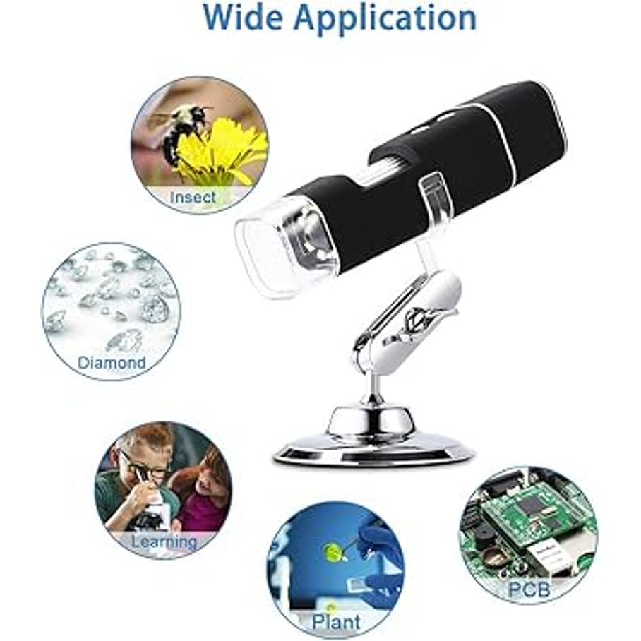 Microscopio Digital USB 8 Luces LED 1000X 5