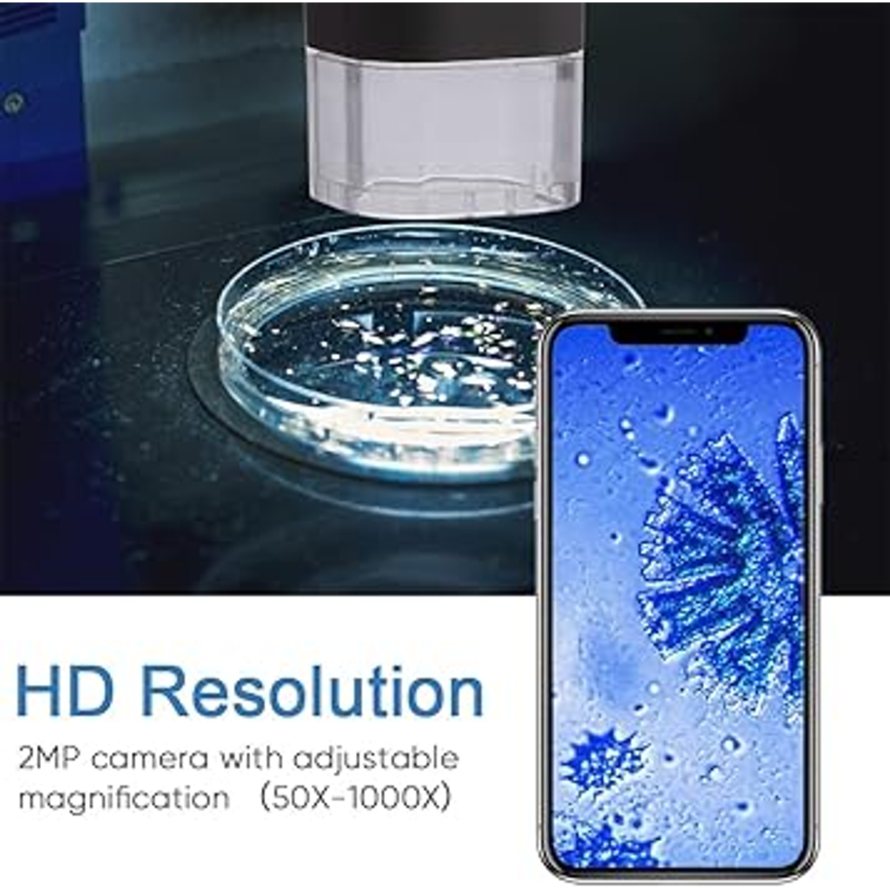 Microscopio Digital USB 8 Luces LED 1000X 6