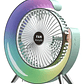 Mini Ventilador De Escritorio Portátil Recargable Usb Con Luz - Miniatura 1