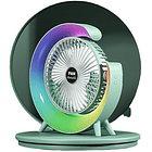 Mini Ventilador De Escritorio Portátil Recargable Usb Con Luz 7
