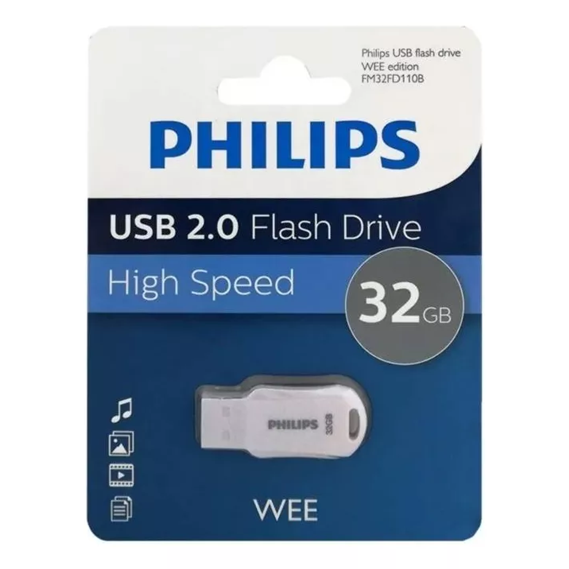 Pendrive Philips Usb 2.0 Wee 32gb Gray 1