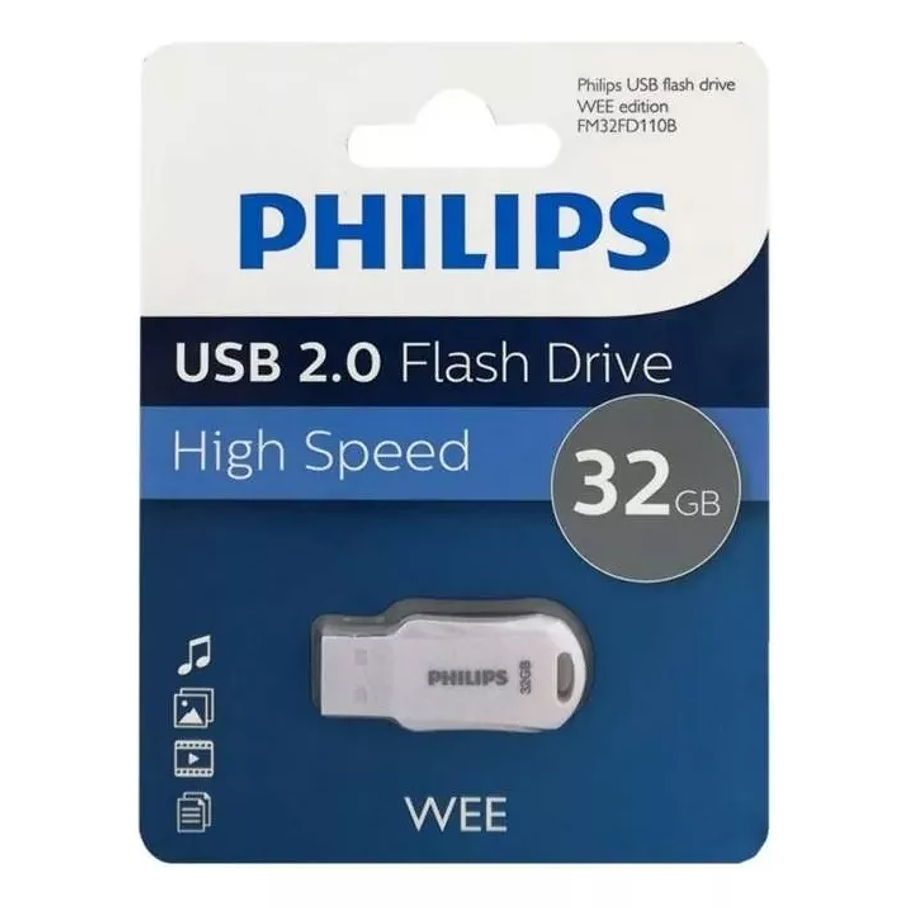 Pendrive Philips Usb 2.0 Wee 32gb Gray 1