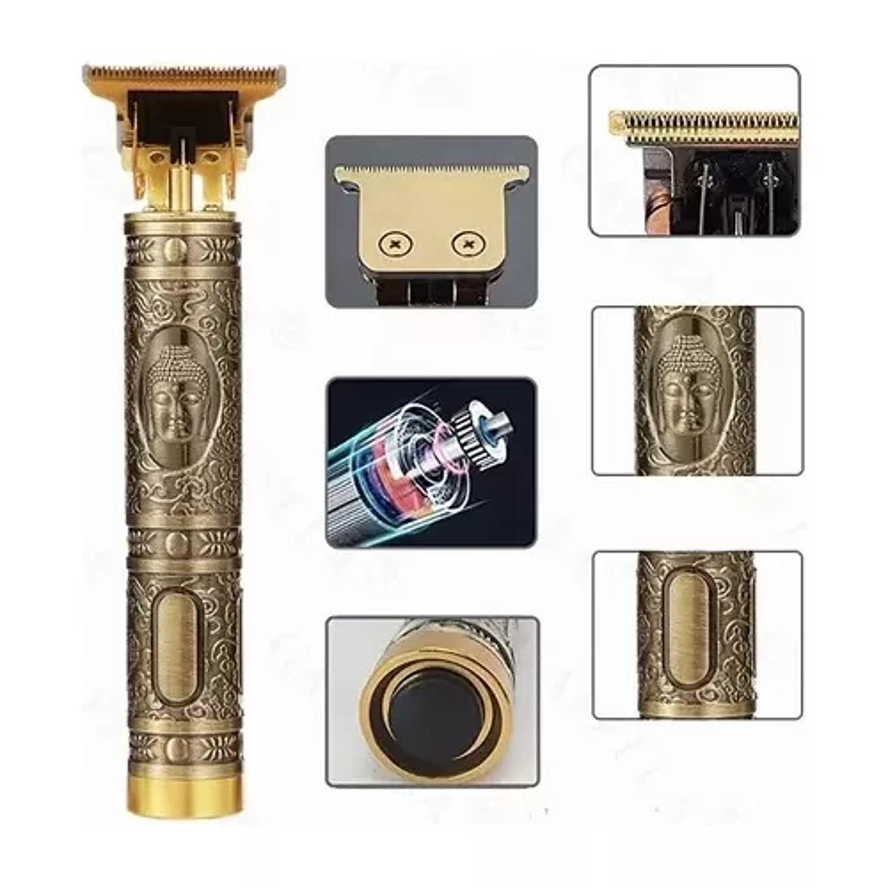 Maquina De Afeitar Professional De Hombre Budha Dorada Barba Pelo 4