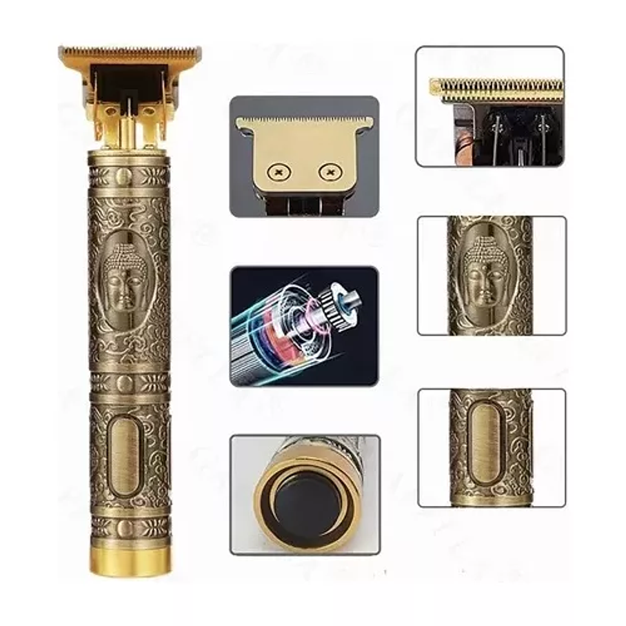 Maquina De Afeitar Professional De Hombre Budha Dorada Barba Pelo 4